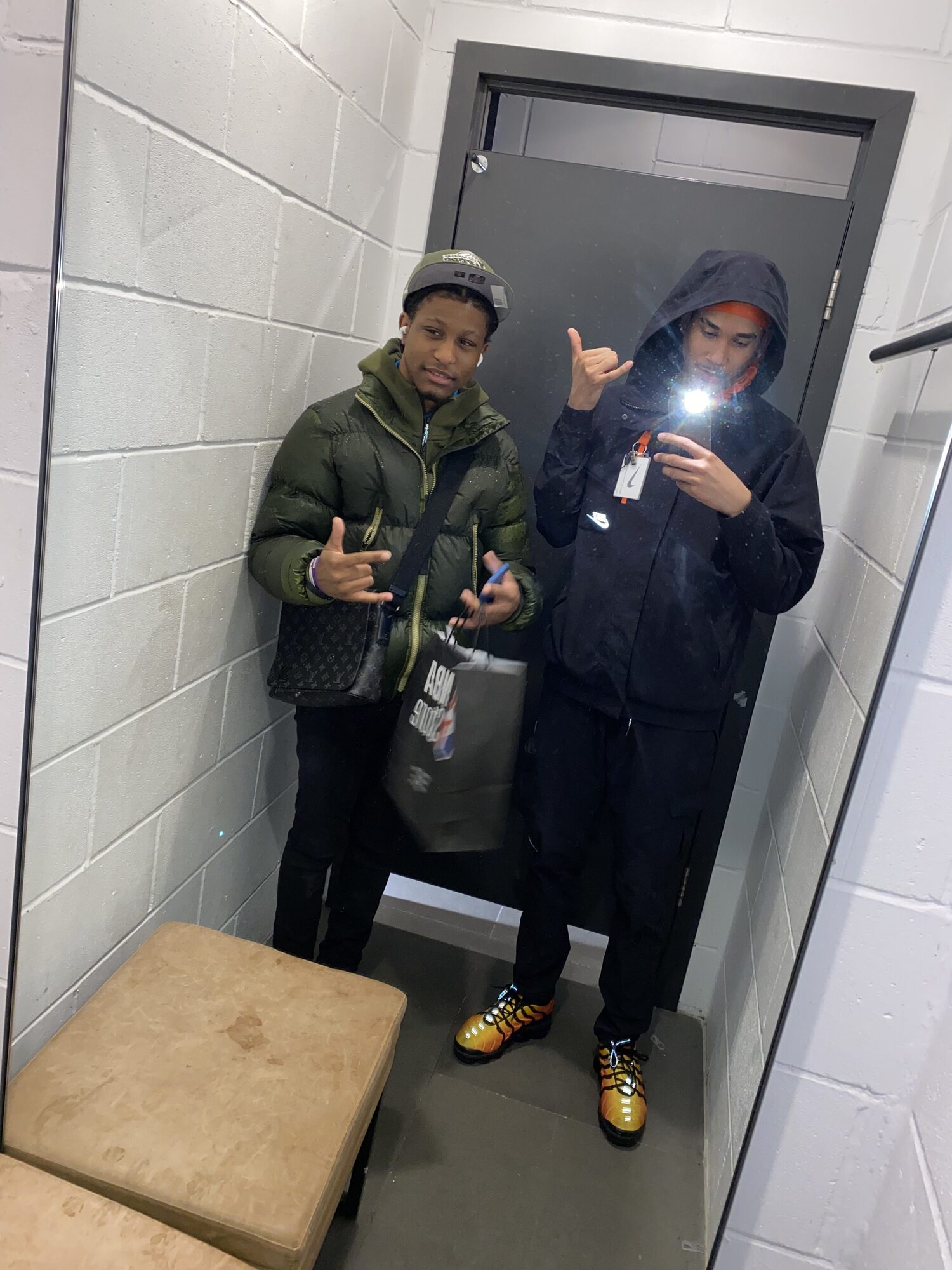 Joshua Arthur (JJDREAMSS) · London — A Nike fitting room mid-shift, J1 having turned up as a visitor